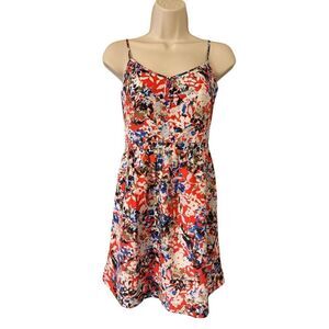 J. CREW FLORAL CAMI LINED MINI POCKETS DRESS Size 4
